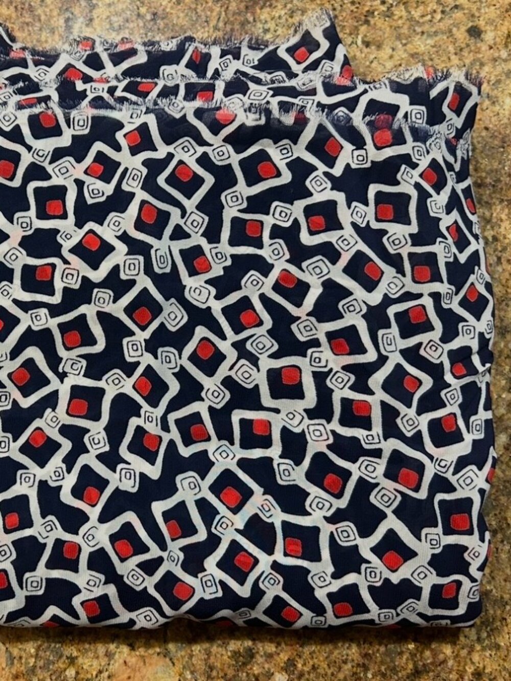 Vintage Large Piece of Rayon Fabric ~ 38" wide by 119" long